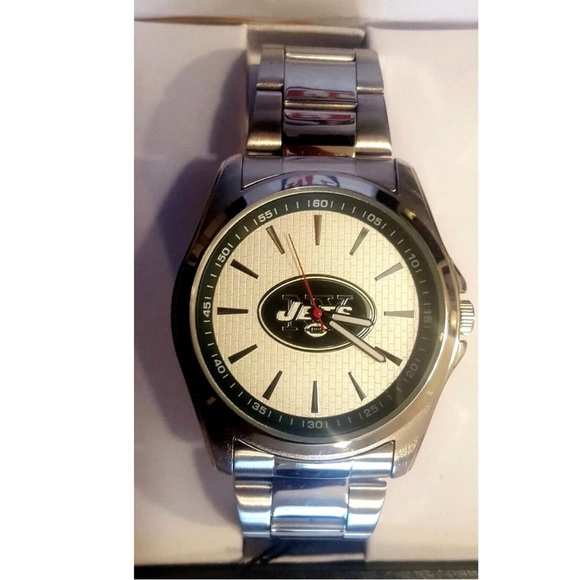 NFL Other - NEW YORK JETS Mens Watch with NFL Display Gift Box Stainless Steel Back Quartz